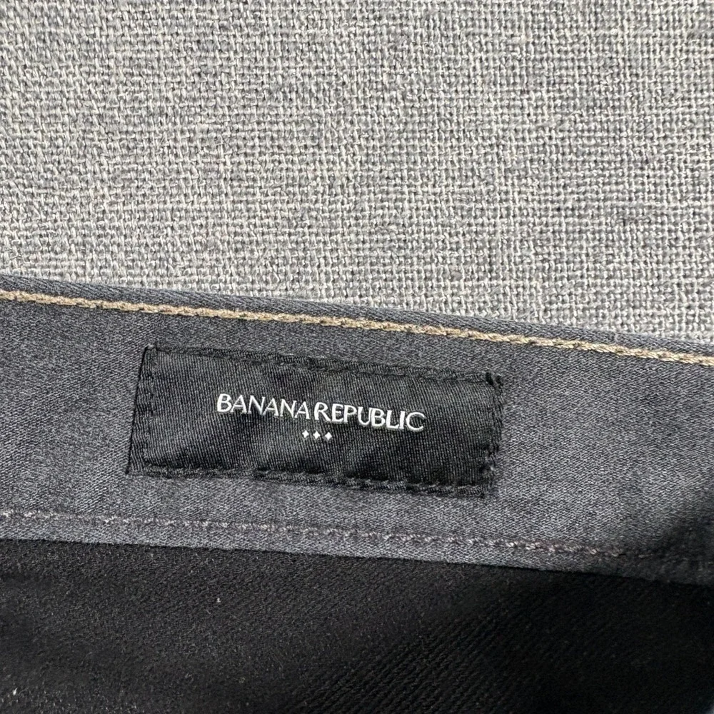 Banana Republic Travel Jean Mens 33x30 Grey‎ Slim Fit Stretch Denim Pants